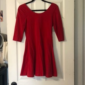 Red skater dress